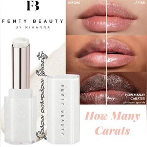 Fenty Beauty How Many Carats?! Platinum Sparkle Gloss Bomb Lipstick